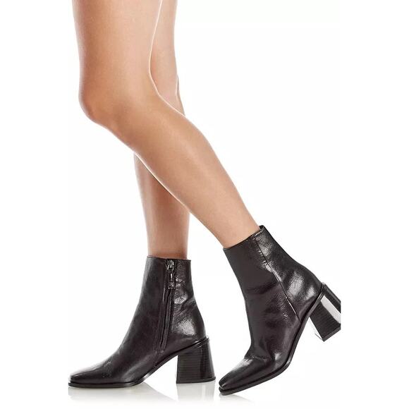 Sam Edelman Women's 7.5M Black Leather Winnie Ankle Bootie Edgy Classy BR26-21 - Picture 1 of 9